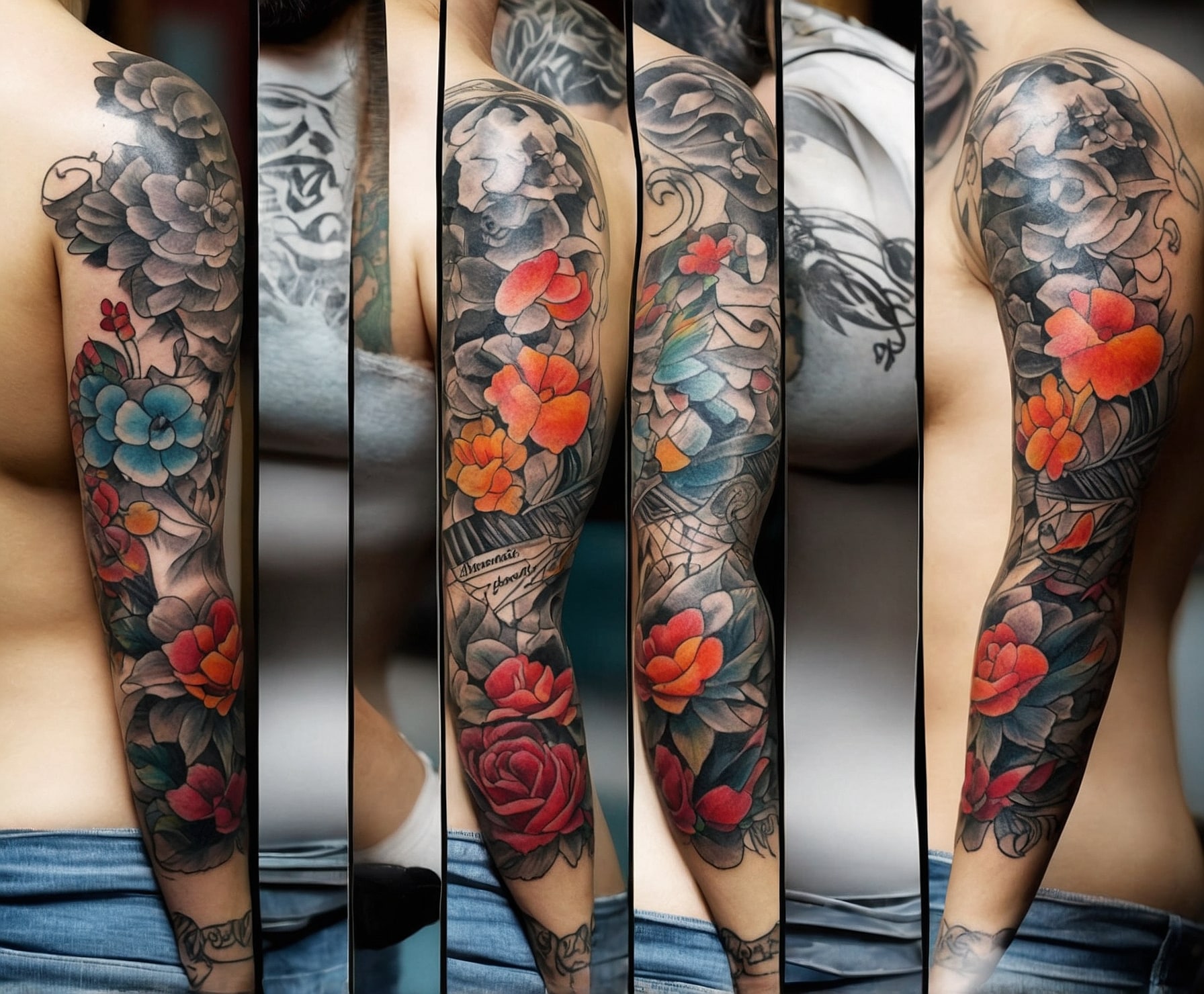 Tatuaje de línea fina personalizado sofisticado.
